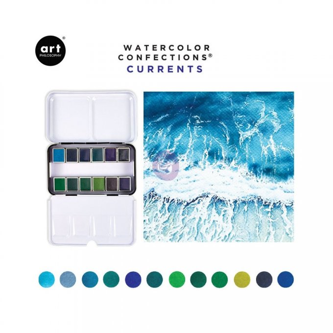 Palette Aquarelle Watercolor Confections Currents - Prima Art Philosophy