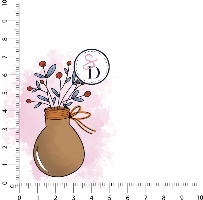Tampon Vase en fleurs