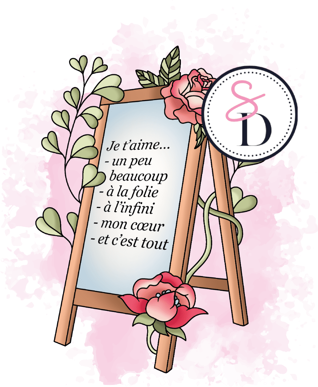 Tampon caoutchouc PANCARTE "JE T