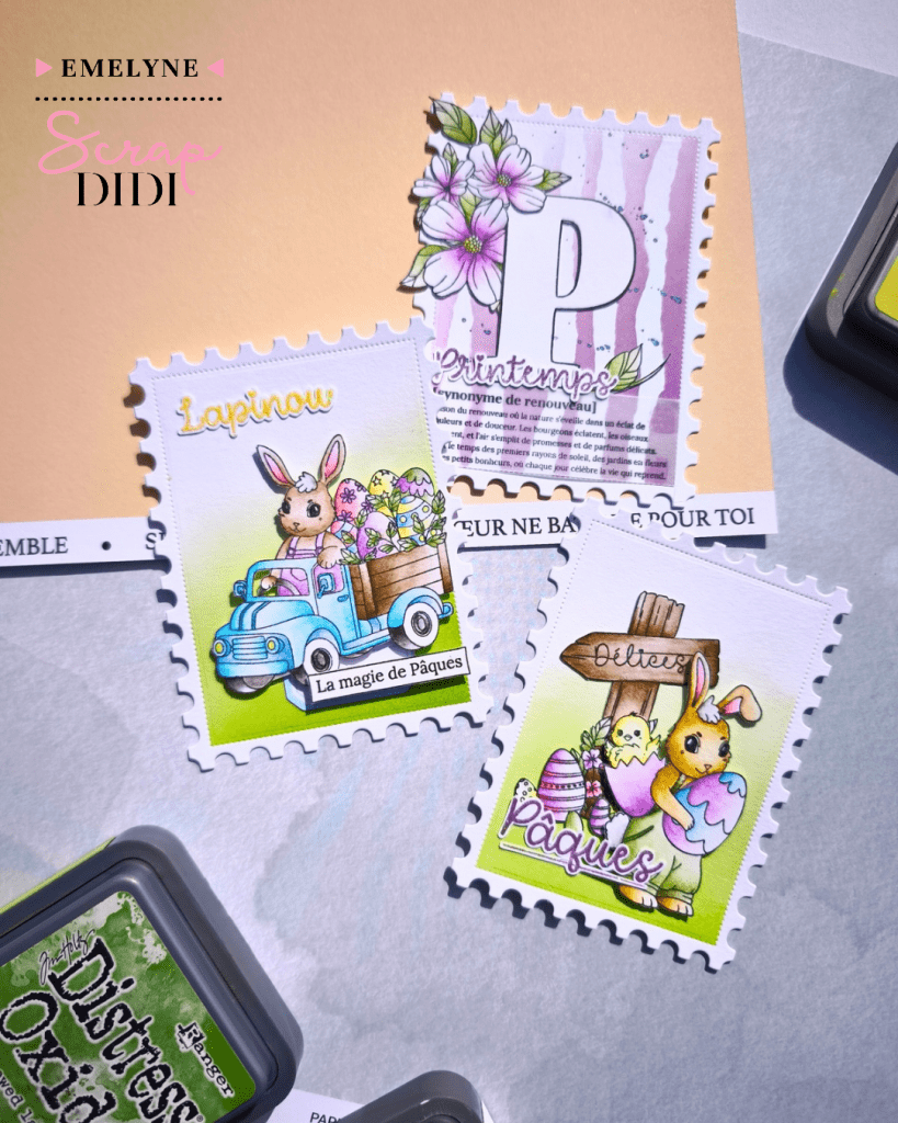 Trio de timbres printaniers