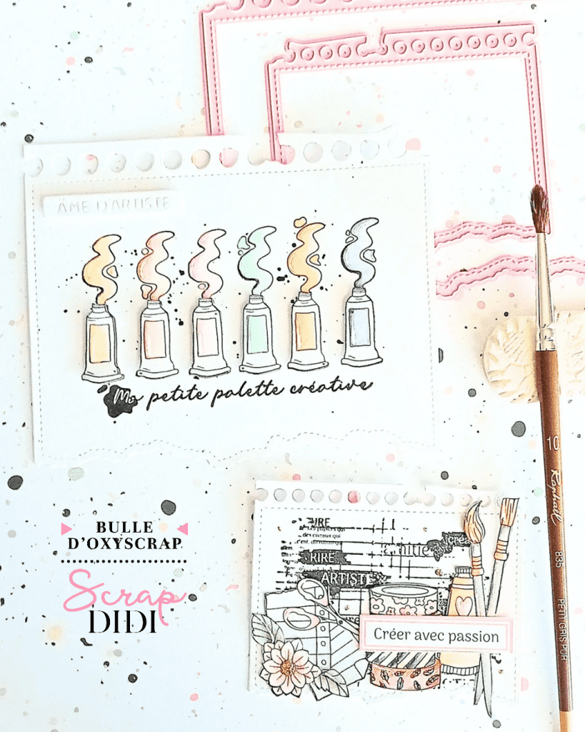 Ma petite palette créative : duo de cartes scrapbooking
