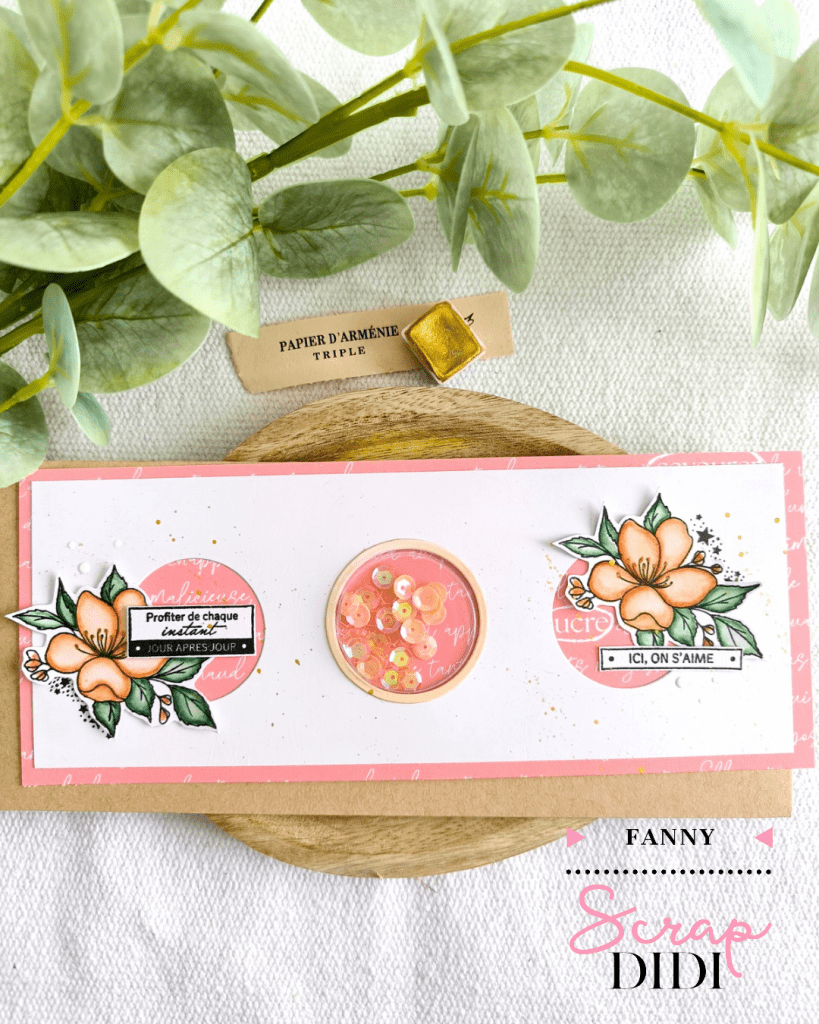 Carte shaker fleurie