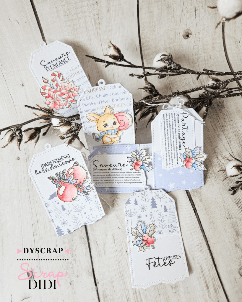 Étiquettes cadeaux avec tags déchirés : une idée scrapbooking