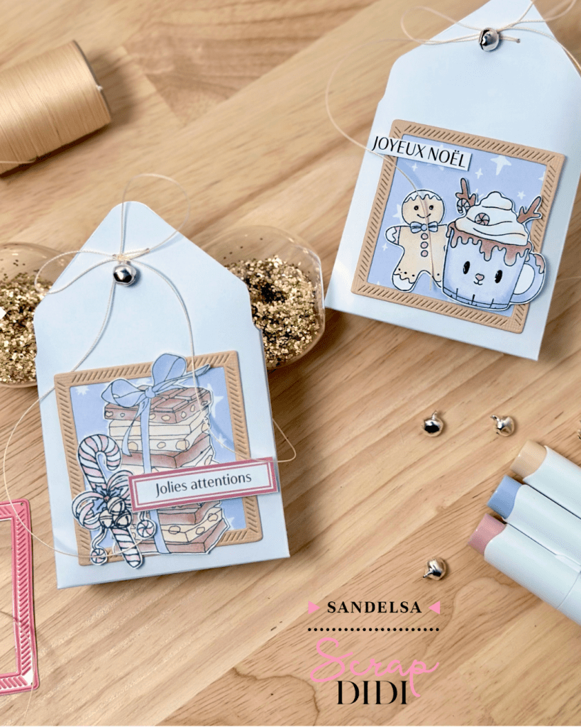 Pochette cadeau Noël scrapbooking