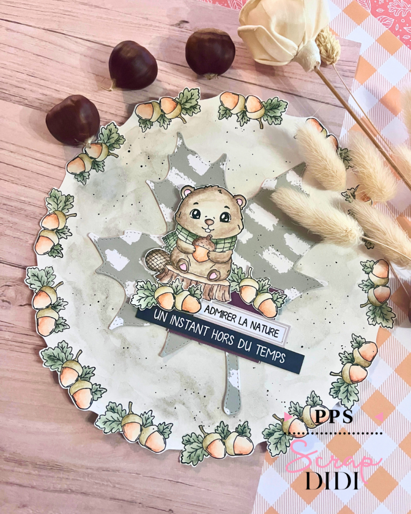 Couronne automnale en scrapbooking
