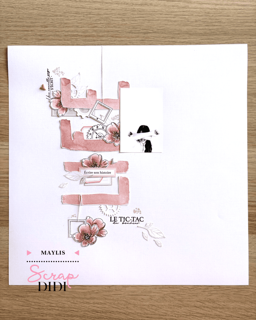 Page de scrapbooking sur la vie