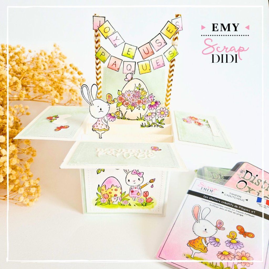 Carte pop-up joyeuses Pâques