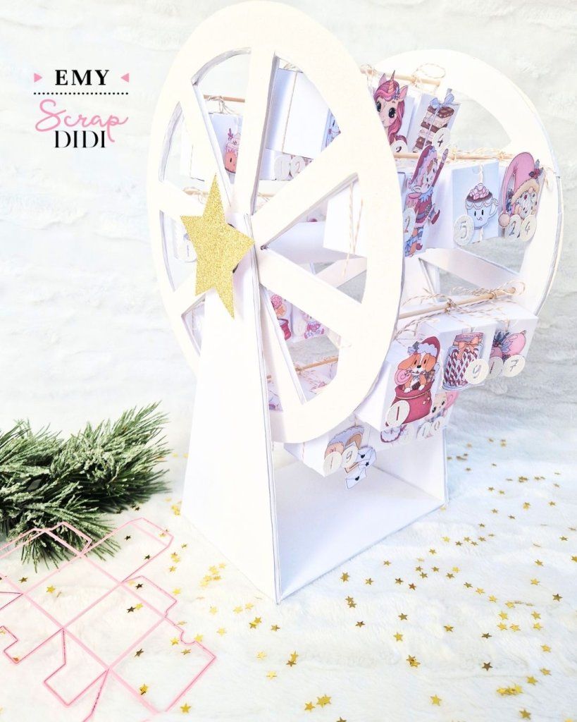 Calendrier de l’Avent grande roue : un projet scrapbooking avec Douceurs d’hiver