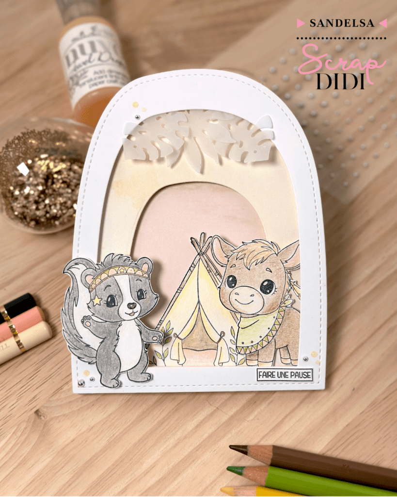 Arche bohème – Carte scrap en relief