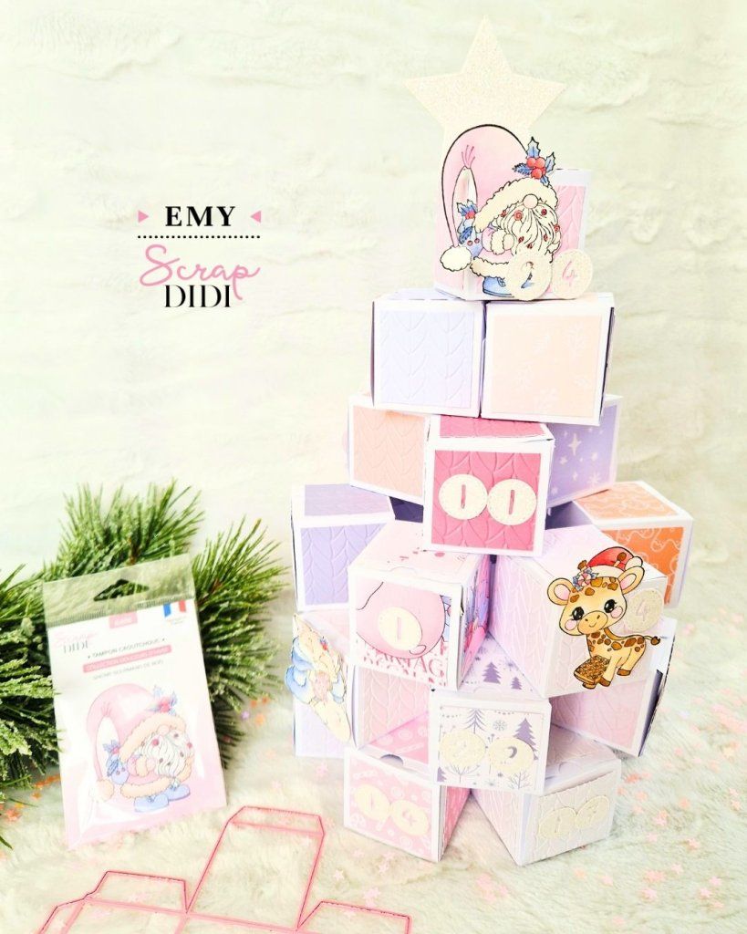 Pyramide de l’Avent : un calendrier de l’avent scrapbooking