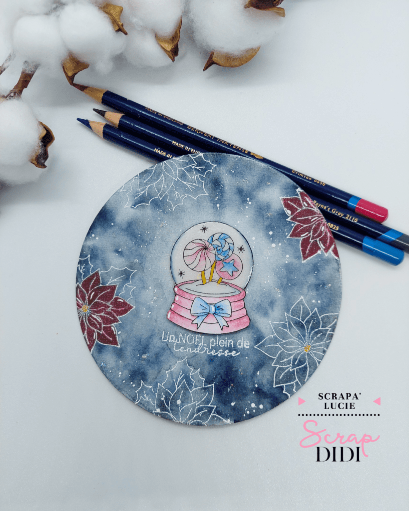 Carte “Un Noël plein de tendresse” : aquarelle, embossage et magie hivernale