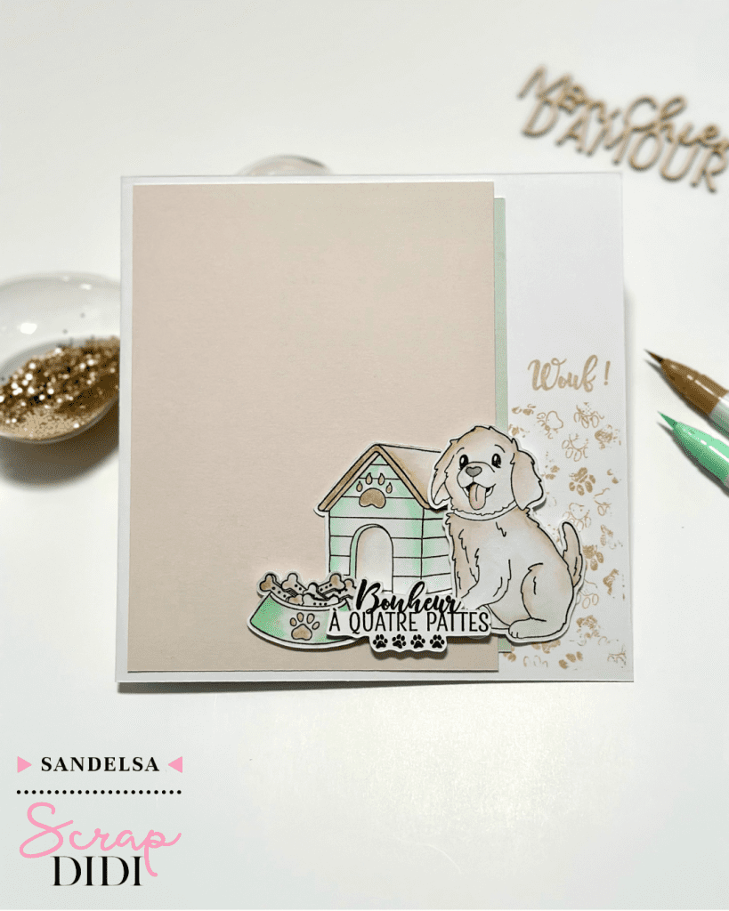 Carte pop-up mini album - Chien | Scrapbooking