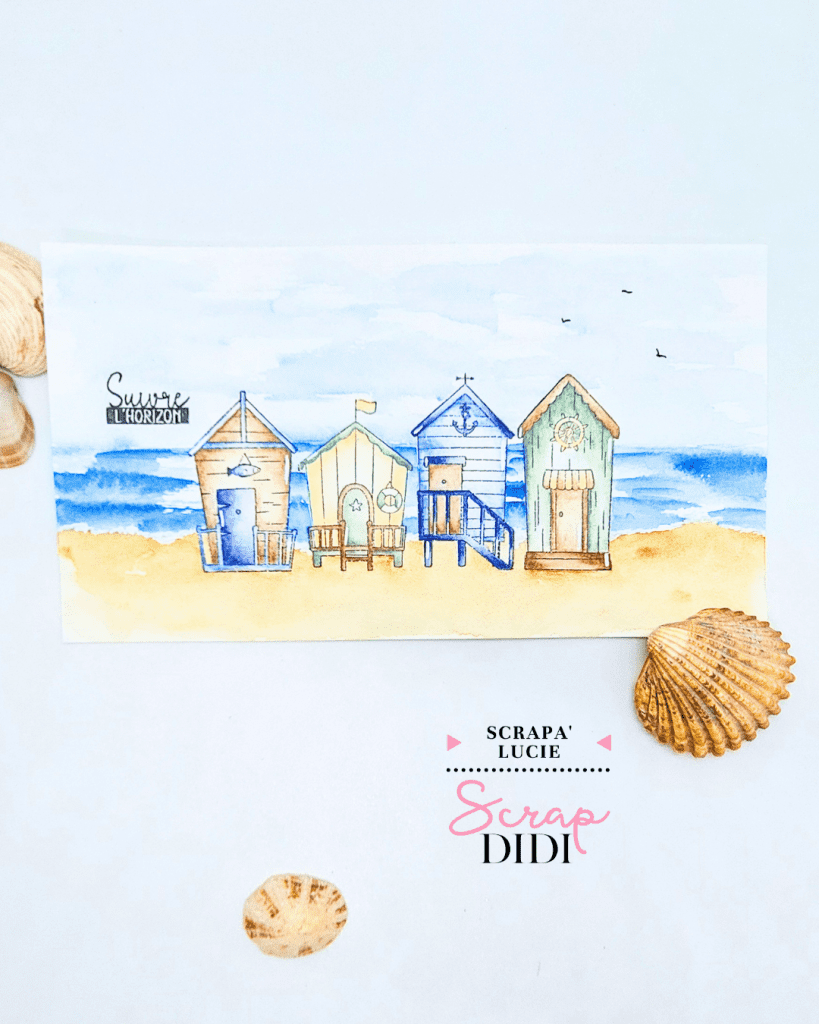 Carte postale - Suivre l’horizon | Scrapbooking
