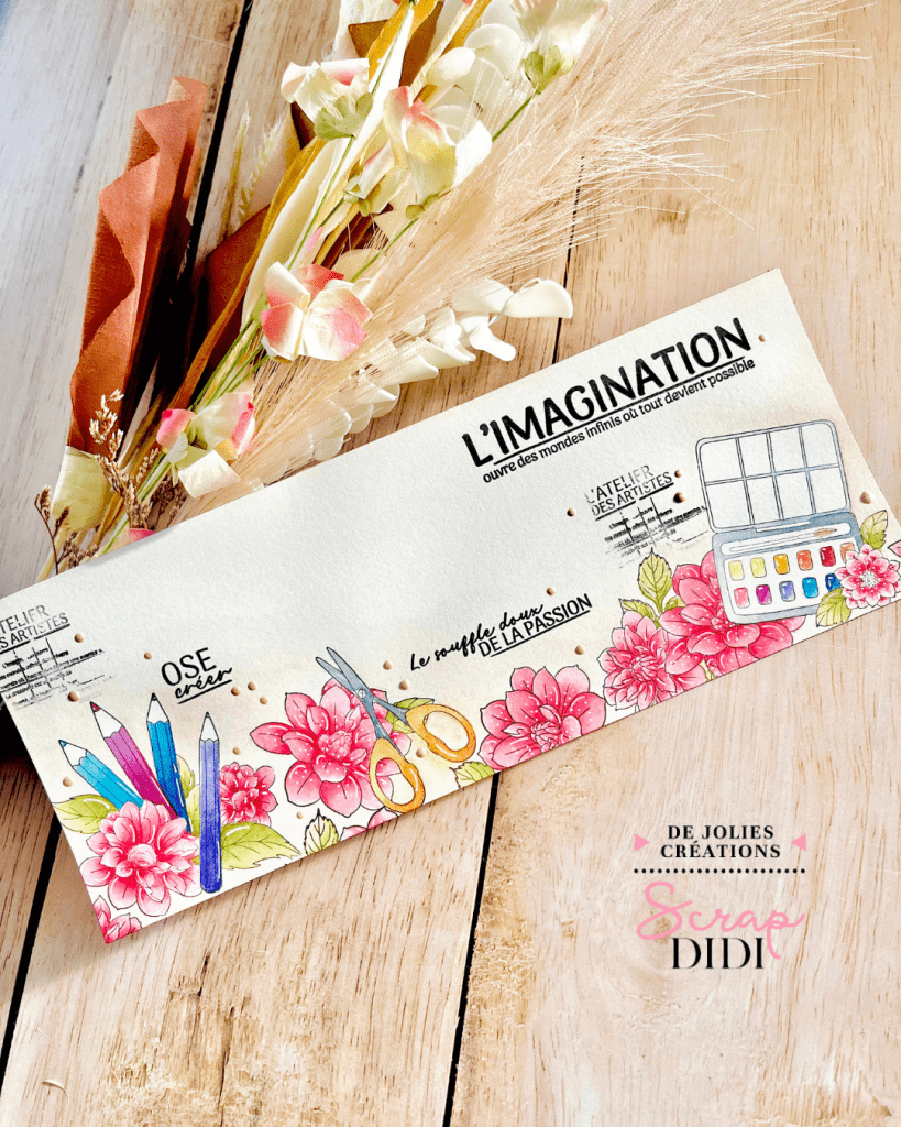 Carte artistique “Ose créer” : une création scrapbooking poétique avec Au pays des artistes