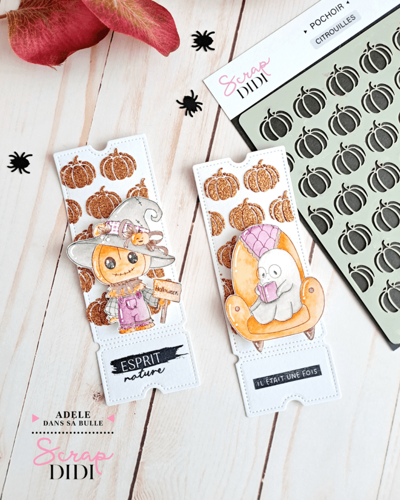 Marque-pages d’Halloween : créations scrapbooking
