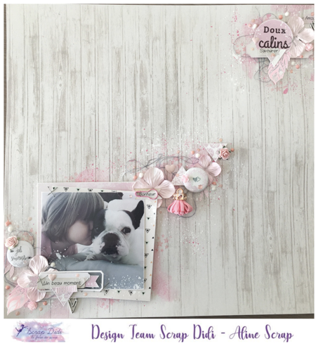 Tutoriel page Doux Câlins by AlineScrap