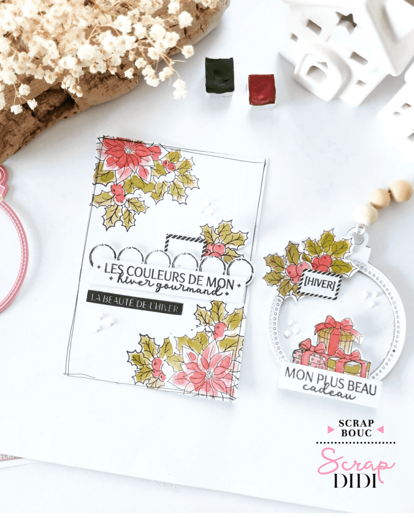 Duo carte et boule de Noël : créations de fêtes avec la nouvelle collection