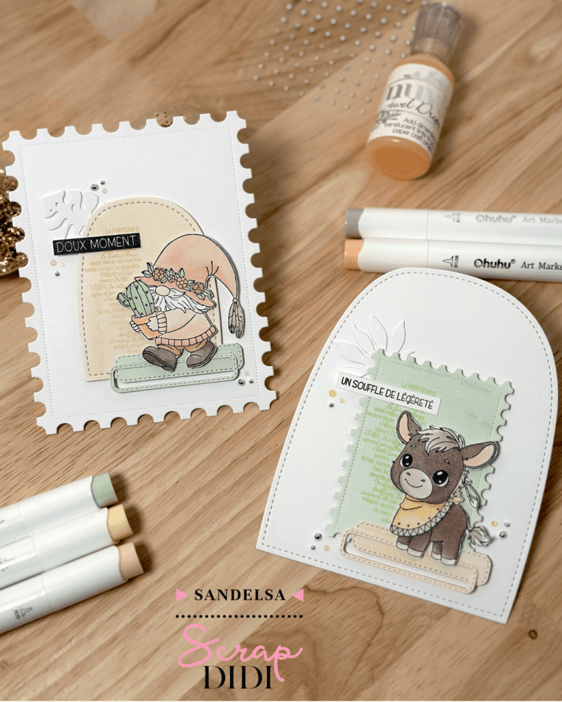 Duo de cartes bohèmes