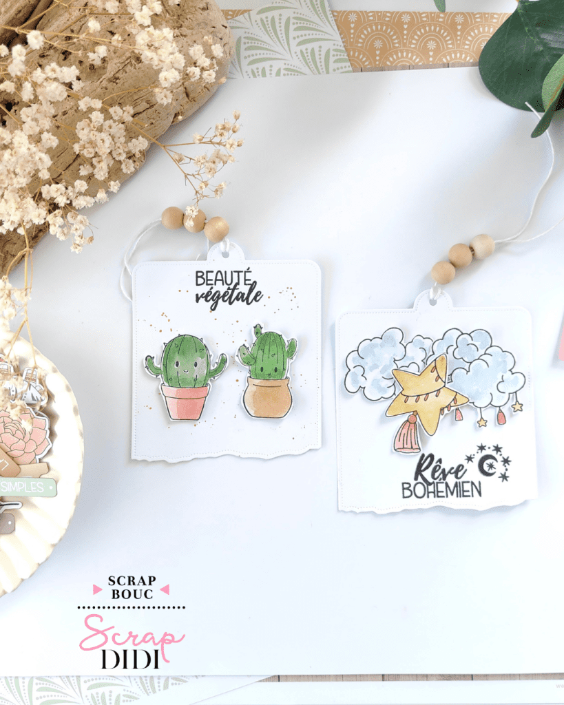 Duo d’étiquettes bohèmes