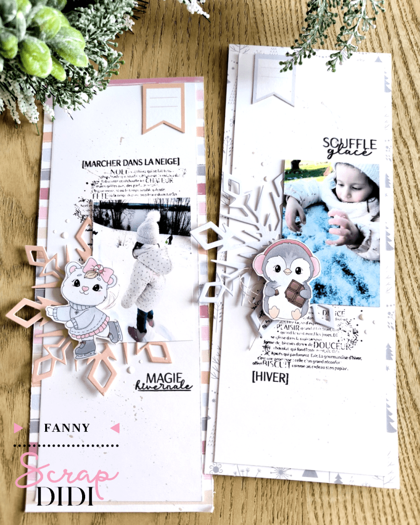 Duo de marque-pages hivernaux