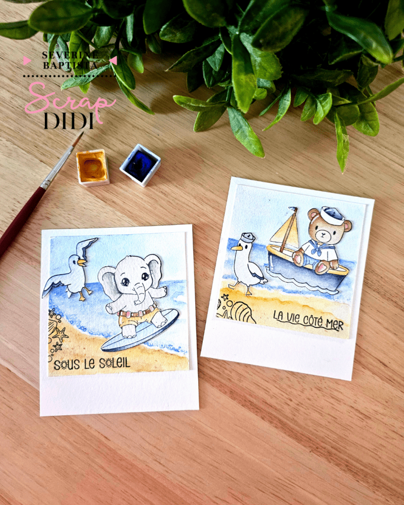 Duo de Polaroïds Mer
