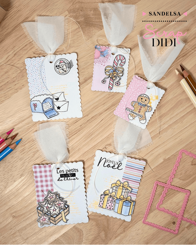 Petites étiquettes pour grands plaisirs : tags de Noël doux et gourmands en scrapbooking
