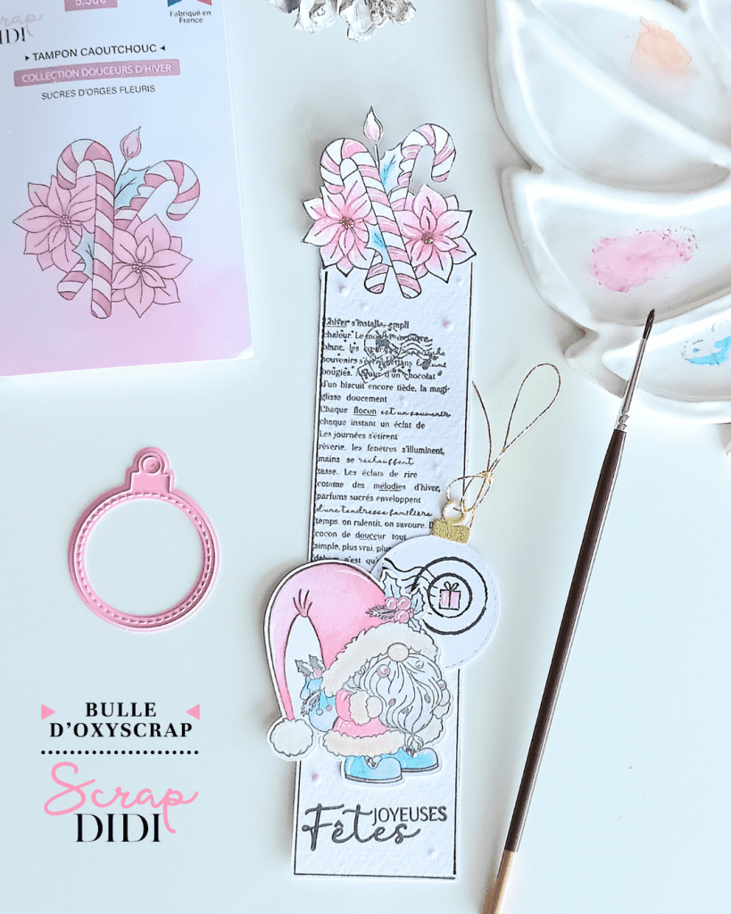 Marque-page hivernal : une création scrapbooking cocooning avec Douceurs d’hiver