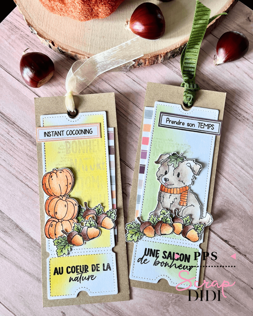 Marque-pages asymétriques | Scrapbooking automne