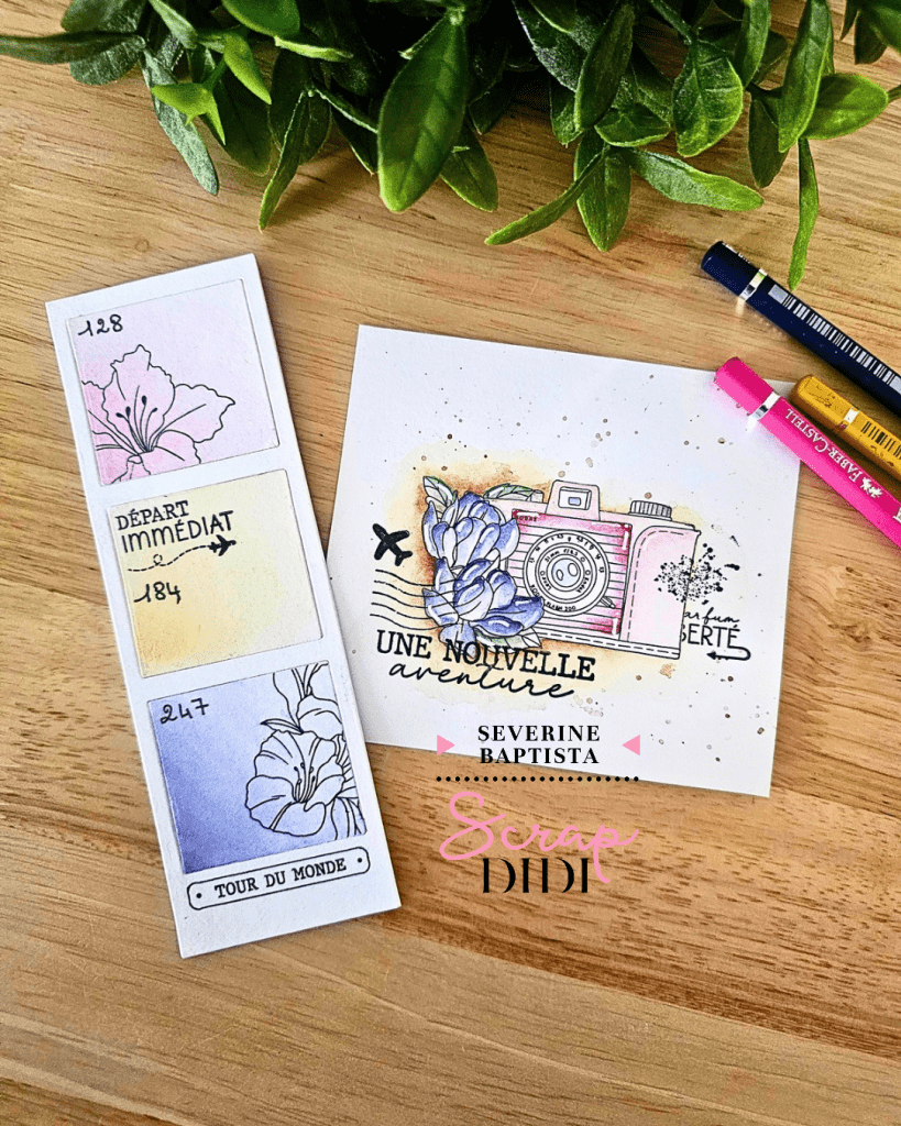 Page d'art journal et nuancier à l'aquarelle
