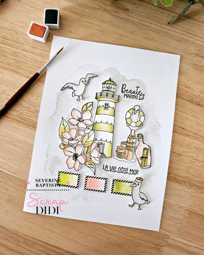Page d'été A5 - Scrapbooking  