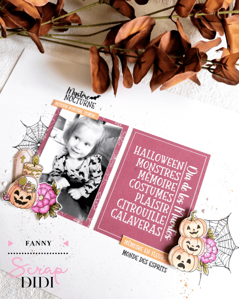 Page - Mystère nocturne | Scrapbooking Halloween