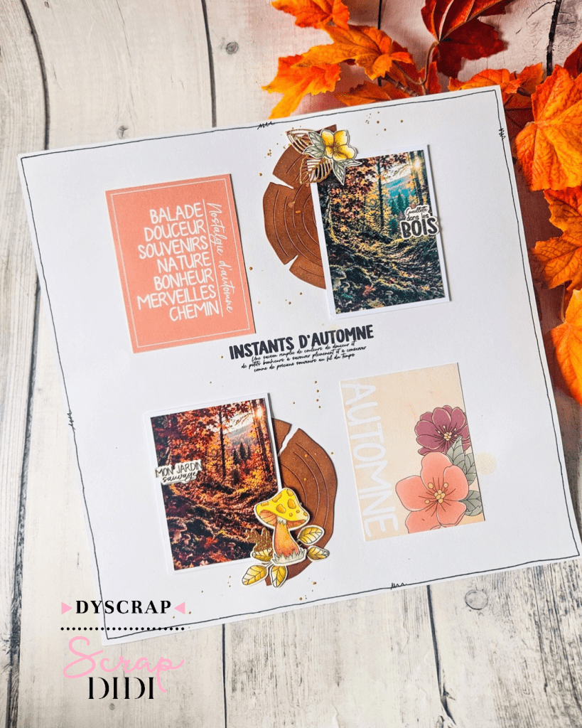 Page scrapbooking automne 30x30