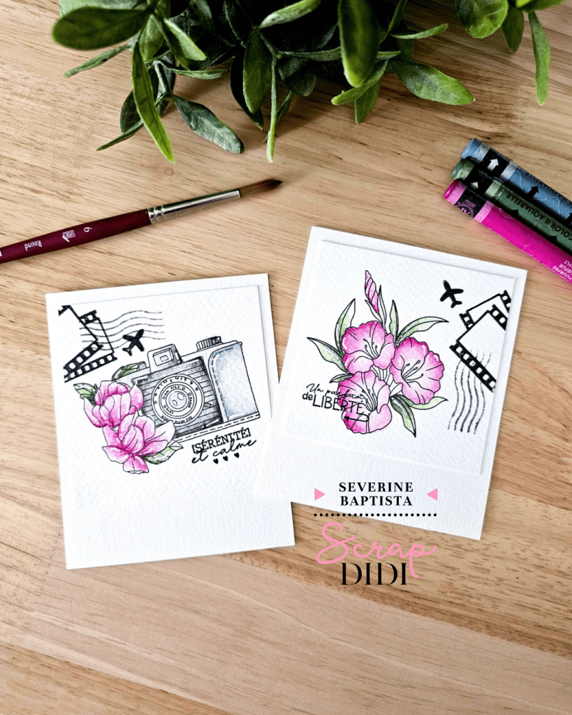 Duo polaroïds – Création avec la collection “Carnet de bord”