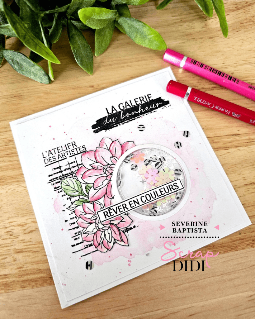 Carte shaker fleurie