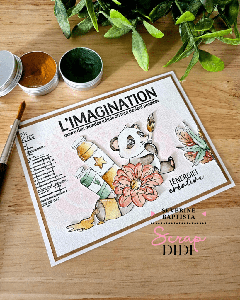 Carte Panda : une création scrapbooking douce et artistique