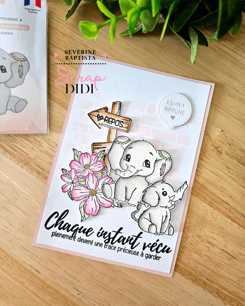 Carte duo éléphants