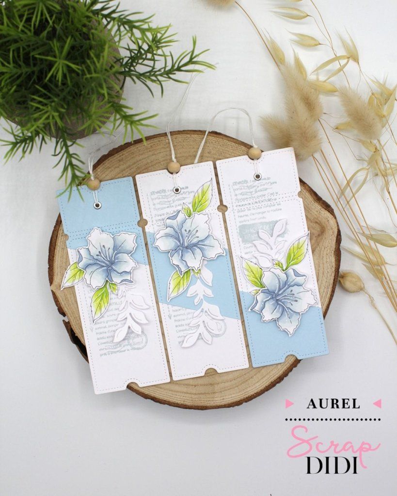 Trio de marque-pages floraux