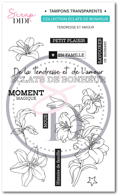 Planche de transparents A6 - TENDRESSE ET AMOUR - Éclats de bonheur