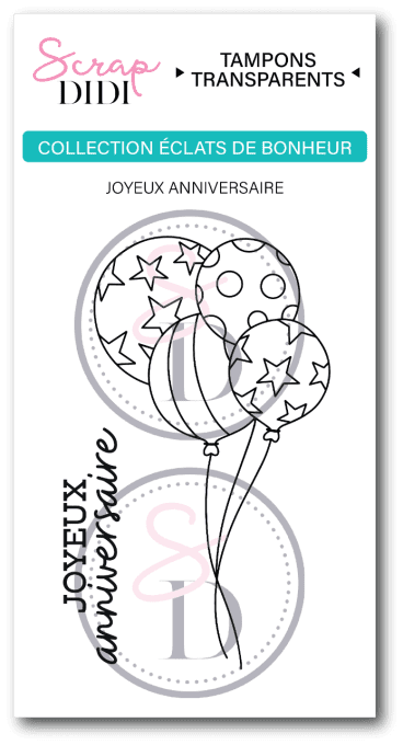 Planche de transparents A8 - JOYEUX ANNIVERSAIRE - Éclats de bonheur