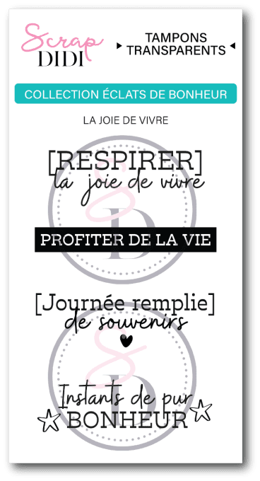 Planche de transparents A8 - LA JOIE DE VIVRE - Éclats de bonheur