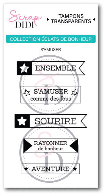 Planche de transparents A8 - S'AMUSER - Éclats de bonheur