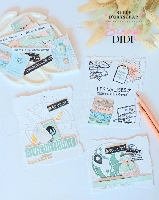 Étiquettes découpées - Carnet de Bord