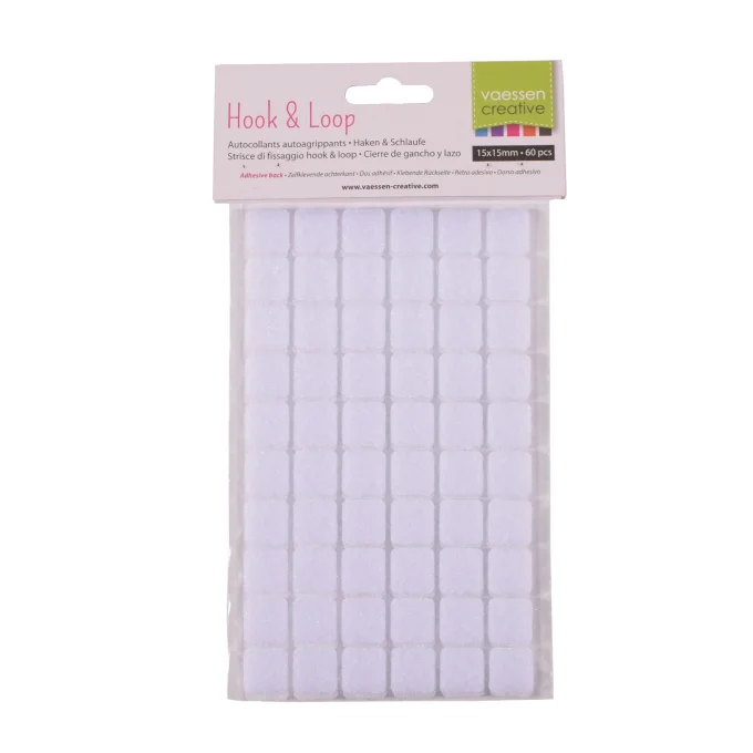 Autocollants Autoagrippants Dos Adhésif 15x15mm [60pièces]