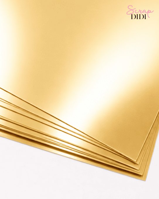 Papiers dorés métallisés A4 – Lot de 5 feuilles