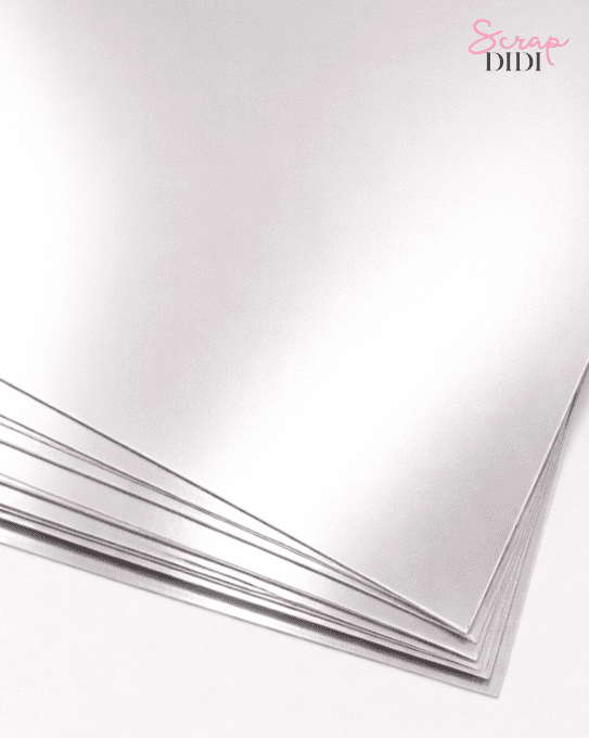 Papier argenté métallisé A4 – Lot de 5 feuilles