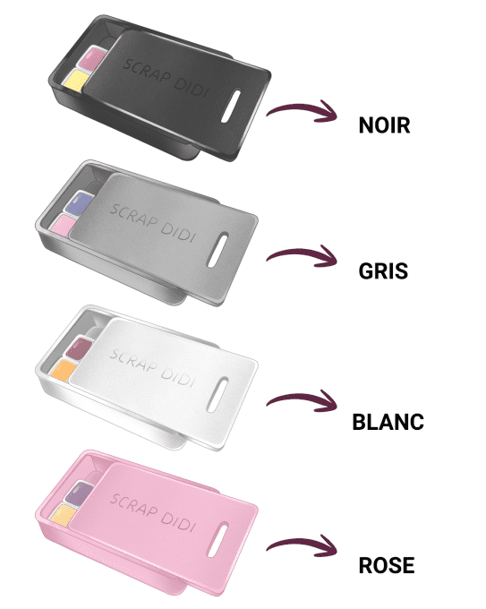 Boîte aquarelle 3D – Rangement pour 16 quarts de godets