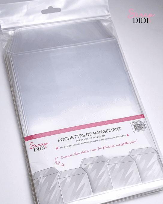 Grandes pochettes transparentes pour classeur de rangement - Scrap Didi