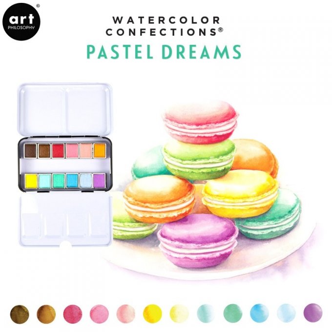 Palette Aquarelle Watercolor Confections Pastel Dreams - Prima Art Philosophy