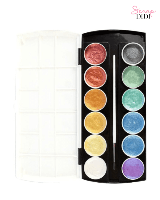 Prima Marketing Metallic Accents – Peintures Semi-Aquarelles Métalliques