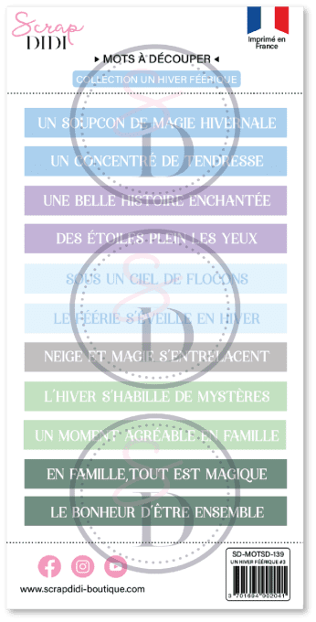Bande de mots à découper - Hiver Féérique #3